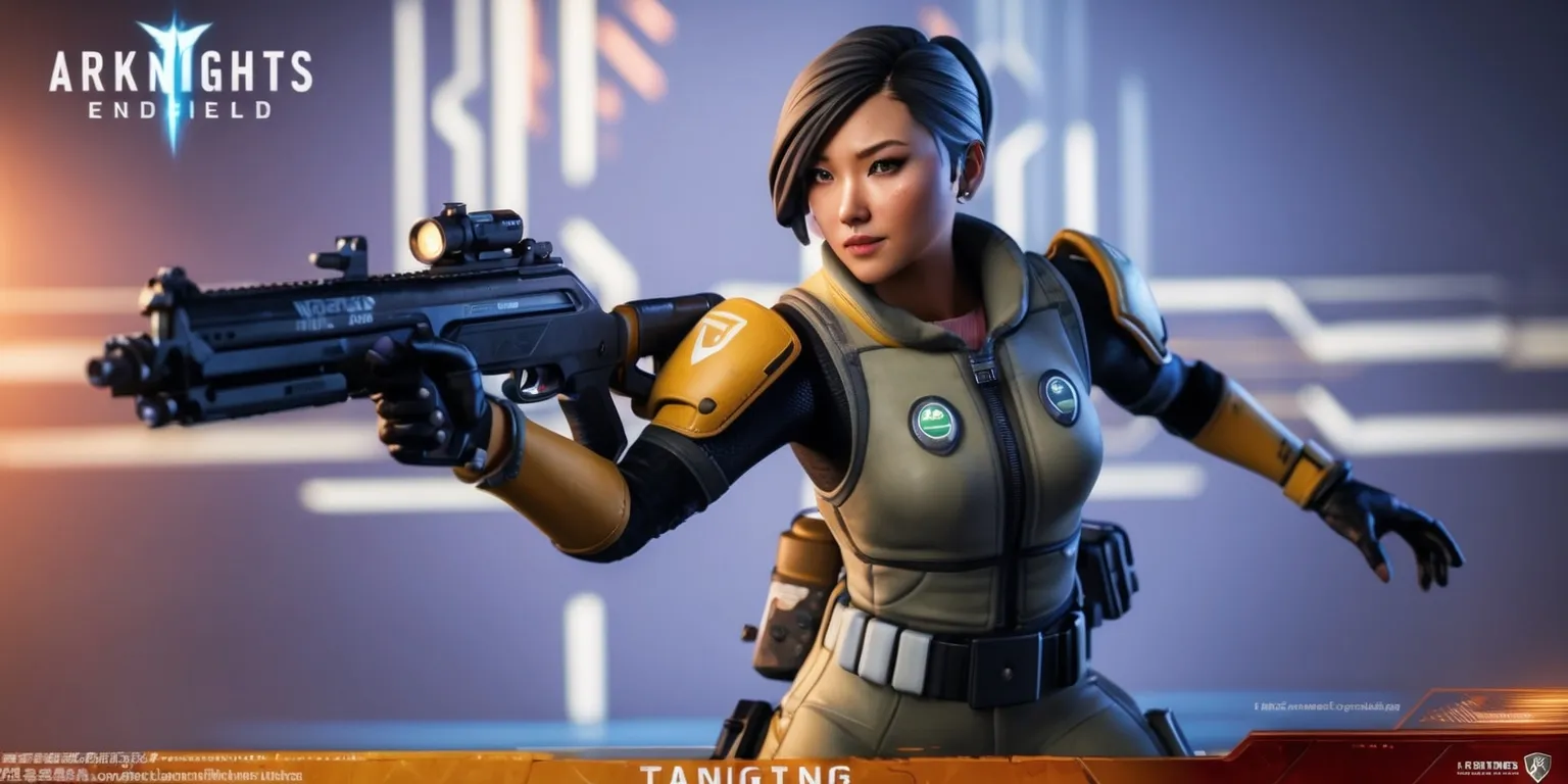 Tangtang, a playable operator from the Arknights Endfield game, with distinctive facial features and attire, stands in a dynamic pose, showcasing her unique combat style and abilities, set against a backdrop that reflects the game's strategic framework, with a color palette and lighting that emphasizes her skills and role, incorporating elements of the game's environment and visual style, with Tangtang's skin tone and hair color accurately represented, and her operator suit and gear meticulously detailed, highlighting her significance as a character in the Arknights Endfield universe.